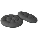 Outsunny Outdoor Seat Cushions Set Of 2, Tufted Round Chair Pads