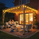 Outsunny Lean-To Wooden Pergola Kit, Grape Trellis with Stable Structure