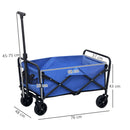 Outsunny 62L Festival Trolley, 120kg Heavy Duty Folding Trolley Cart