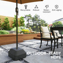 Outsunny Fillable Parasol Base, Sun Umbrella Base for Deck Poolside, Black
