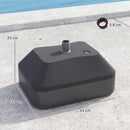 Outsunny Fillable Parasol Base, Sun Umbrella Base for Deck Poolside, Black