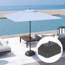 Outsunny Fillable Parasol Base, Sun Umbrella Base for Deck Poolside, Black
