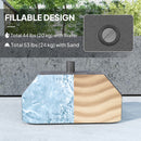 Outsunny Fillable Parasol Base, Sun Umbrella Base for Deck Poolside, Black