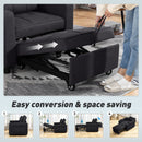HOMCOM 3-in-1 Sofa Bed, Convertible Sleeper Chair With Adjustable Backrest