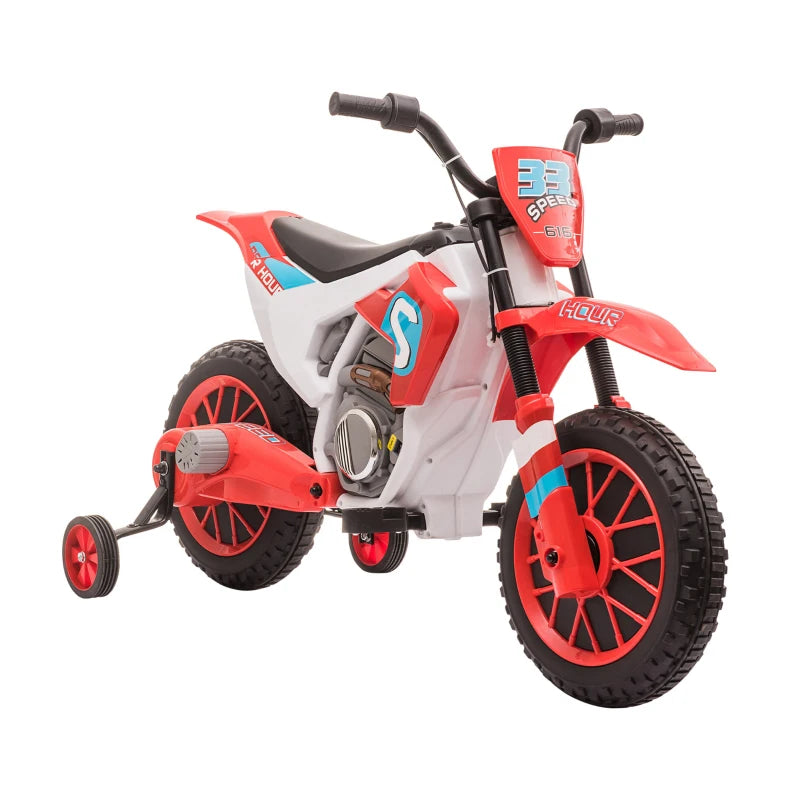 HOMCOM 12V Kids Electric Motorcycle Ride- for Ages 3-6 Years - Red