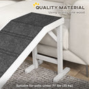 PawHut Pet Ramp for Dogs Cats with Non-Slip Carpet for Bed Sofa, White