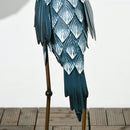 Outsunny Crane Garden Ornaments, 2 PCS Steel Garden Statue Set Multi-Colour