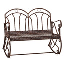 Bronze Garden Rocking Bench