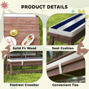 AIYAPLAY Kids Picnic Table, Wooden Kids Garden Furniture With Umbrella