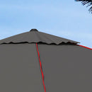 Outsunny Sun Parasol with Vent, Table Umbrella for Patio, Garden, Pool, Grey