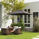 Outsunny Sun Parasol with Vent, Table Umbrella for Patio, Garden, Pool, Grey