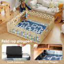 AIYAPLAY Foldable Baby Play Mat, Baby Playpen, Traffic & Grey Diamond Theme