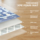 AIYAPLAY Foldable Baby Play Mat, Baby Playpen, Traffic & Grey Diamond Theme