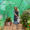 Outsunny Polytunnel Greenhouse With PE Cover, Galvanised Steel Frame, Green