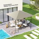 Outsunny 3 x 3(m) Gazebo Canopy Replacement Cover with Drain Holes, Grey