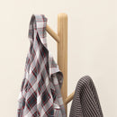 HOMCOM Coat Rack Bamboo Coat Stand With 8 Hooks For Handbags