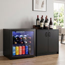 HOMCOM 50 L Drinks Fridge, 48 Can Under Counter Freestanding Wine Cooler