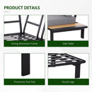 Outsunny 4 PCS Garden Furniture Conversation Set w/ Loveseat Table, Grey