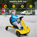 6V Electric Ride on Drift Car for Kids Aged 3-8 Years Old-Yellow