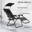 Outsunny 2 Pcs Zero Gravity Lounger Chair, Folding Reclining Chair