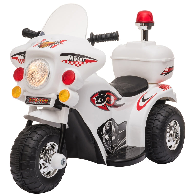 HOMCOM Kids Electric Ride On Motorcycle Bike 6v - White