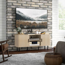 HOMCOM TV Unit for Living Room, TV Stand, Oak Tone