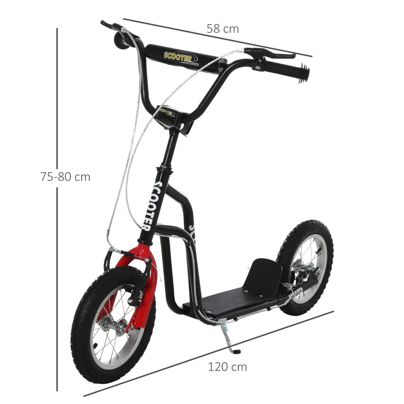 HOMCOM Teen Kids Stunt Scooter - Black