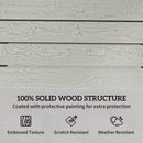 Outsunny Garden Loveseat, Embossed Wood Jack And Jill Garden Seat, Grey