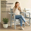 Outsunny Garden Loveseat, Embossed Wood Jack And Jill Garden Seat, Grey
