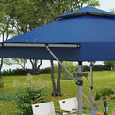 Outsunny 3 x 3(m) Pop Up Gazebo, Instant Shelter with Extend Dual Awning, Blue