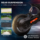 HOMCOM 24V Kids Red Electric Motorbike With Twist Grip Throttle, Music, Horn