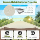 6-sided Pop-up Gazebo Tent Instant Setup Screen House Hub Tent-Coffee
