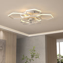 Cottonfy UK Geometrical Ceiling Mount LED Fan Light