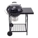 Breeins Outdoor Round Charcoal Grill with Side Table