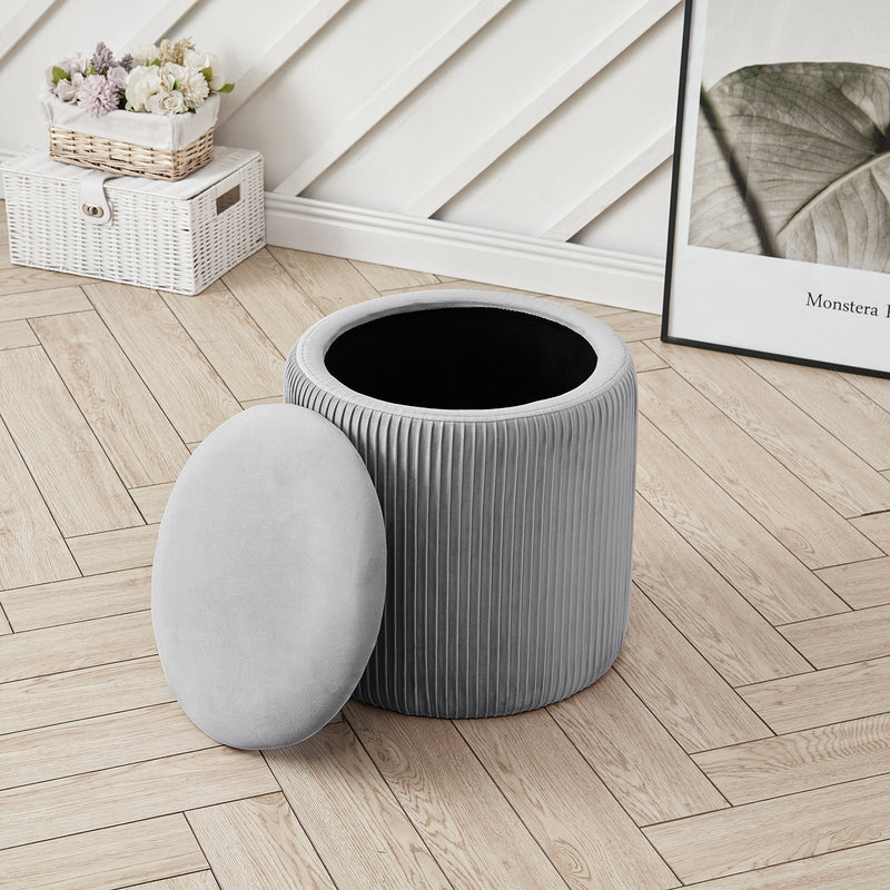 Livingandhome Modern Pleated Storage Stools