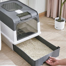Livingandhome Fully Enclosed Cat Litter Box with UV Sterilization