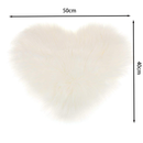 Lifeideas Heart Shaped Super Soft Shaggy Area Rug White