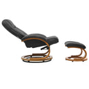 Livingandhome Ergonomic Executive Office Reclining Chair with Footstool