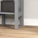 HOMCOM Bedside Table Set, End Table Set with Drawer and Storage Shelf, Grey