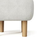 Livingandhome Footstool Pouffe Stool with Wooden Legs