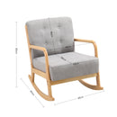 Livingandhome Contemporary Linen Rocking Chair