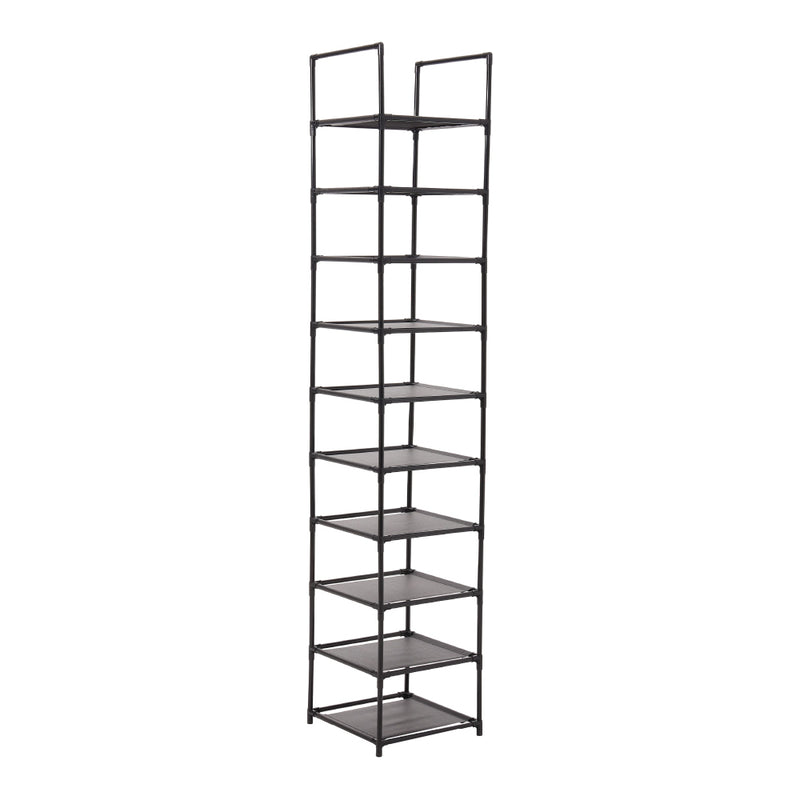 Lifeideas Black 10-Tier Freestanding Shoe Storage Rack