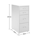 Livingandhome Vertical File Cabinet With Wheels,