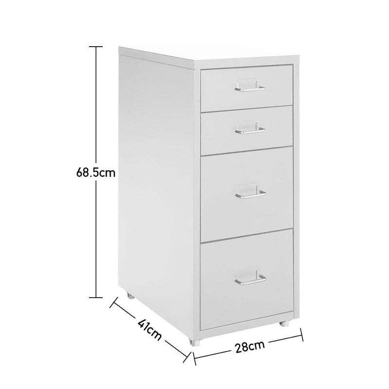 Livingandhome Vertical File Cabinet With Wheels,