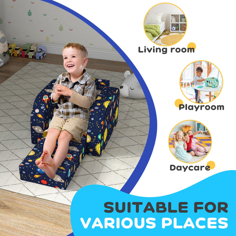 AIYAPLAY Kids Armchair, Foldable Toddler Chair For Bedroom