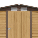 Breeins Outdoor Galvanized Steel Tawny Storage Shed 6ft X 4ft