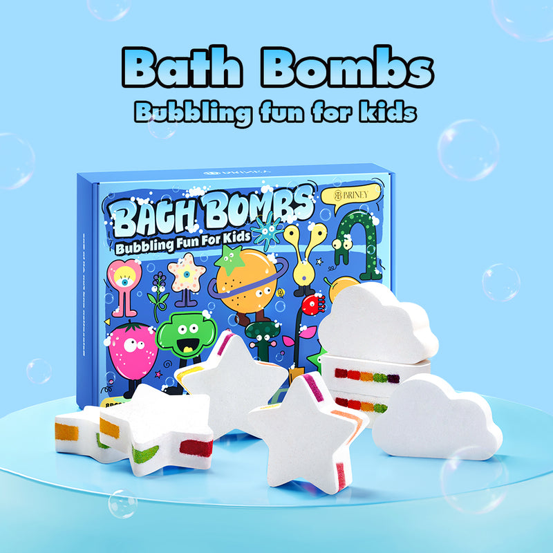 Livingandhome 8Pcs DIY Rainbow Bath Bombs