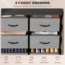 HOMCOM Fabric Chest Of Drawers, 8 Drawer Dresser For Bedroom