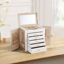 Sheonly Large Jewellery Box with Drawers and Mirror