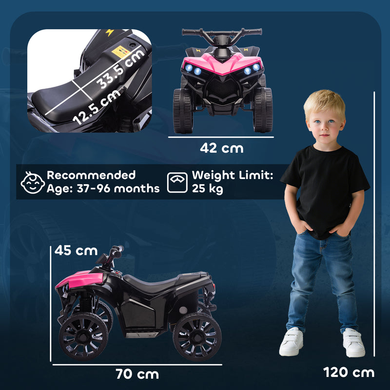 AIYAPLAY 6V Kids ATV, Battery Powered Ride on Car for Ages 3-8 Years